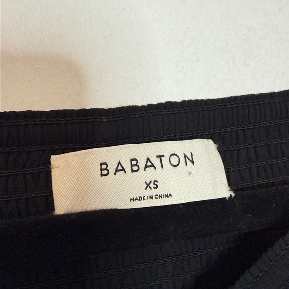 Aritzia Babaton | Black Off-Shoulder Blouse - Smocked top - XS but fits up to MD - Picture 3 of 8